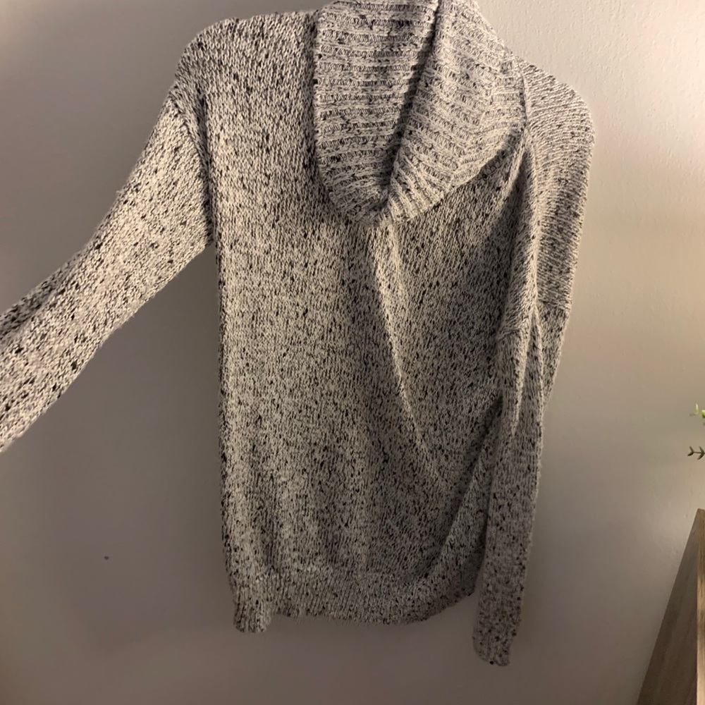 Black and white turtleneck